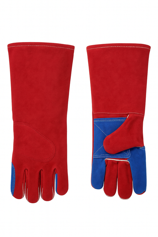 DOUBLE PALM WITH FINGER REINFORCEMENT SPLIT LEATHER GLOVES