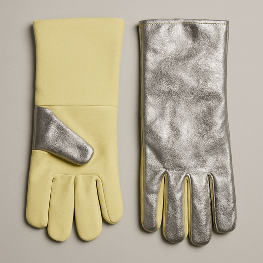Aramid Foundry Gloves with Aluminized Coating