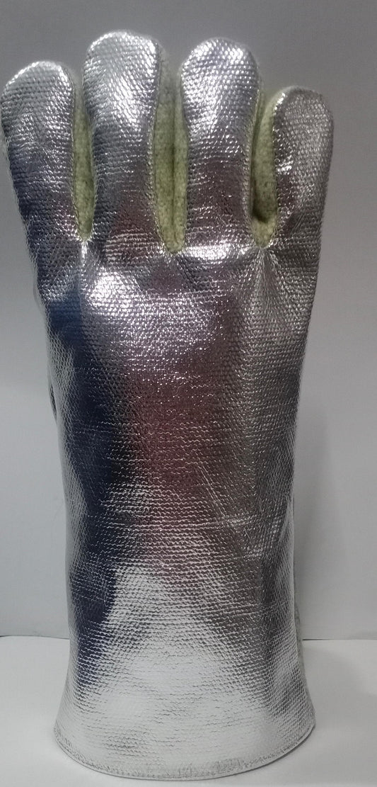 Aramid Felt Gloves with Aluminized Back