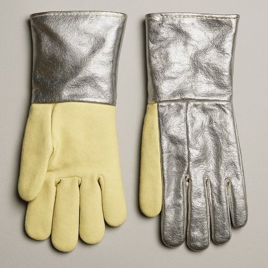 Aramid Foundry Gloves with Aluminized Coating