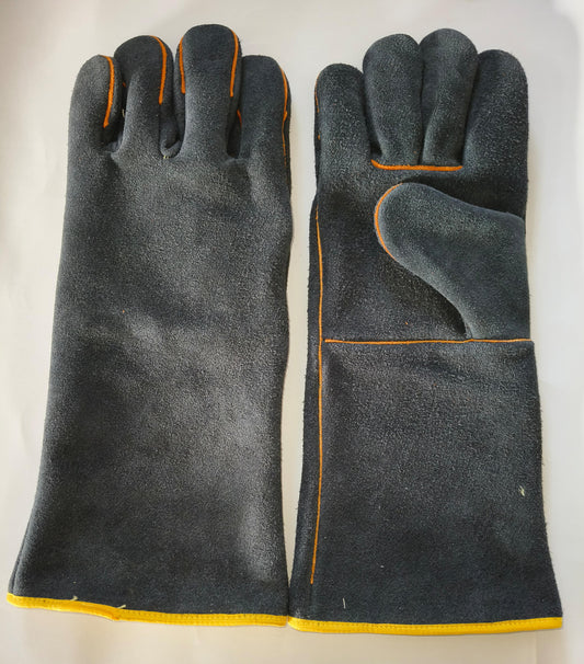 Heavy Duty Black Split Leather Welding Gloves