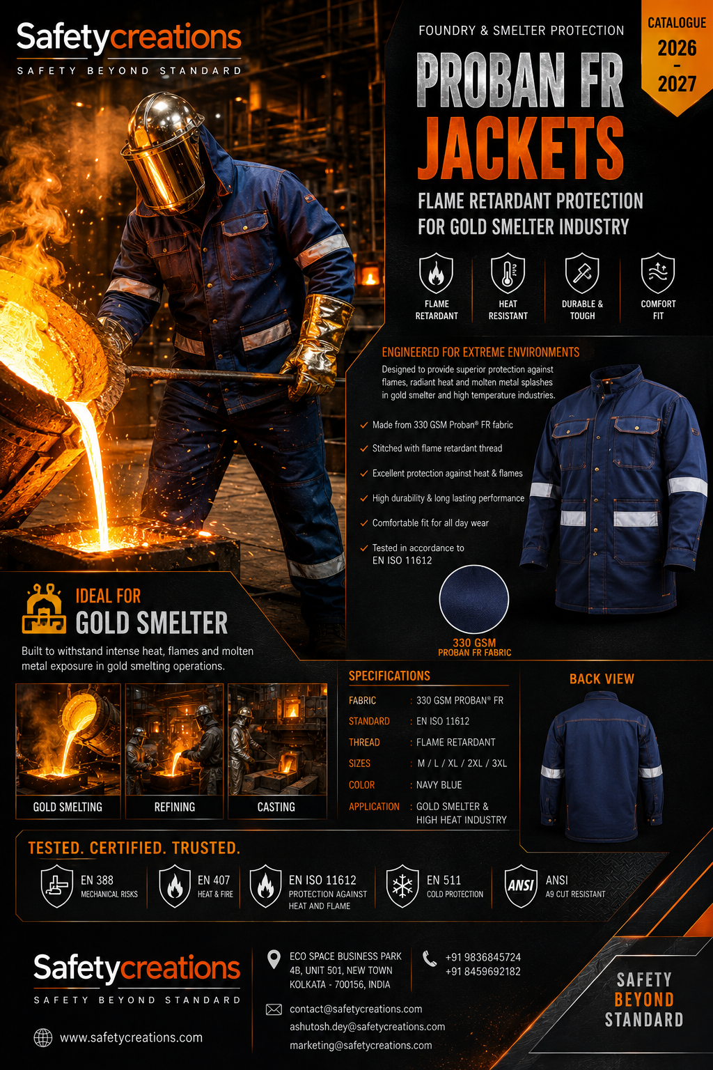 Cappotto lungo in pelle termorepellente e idrorepellente Foundry